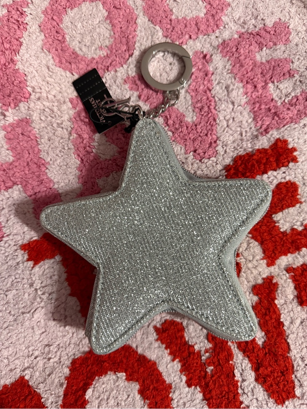 Victoria's Secret Silver Star Keychain Pouch - Picture 3 of 4